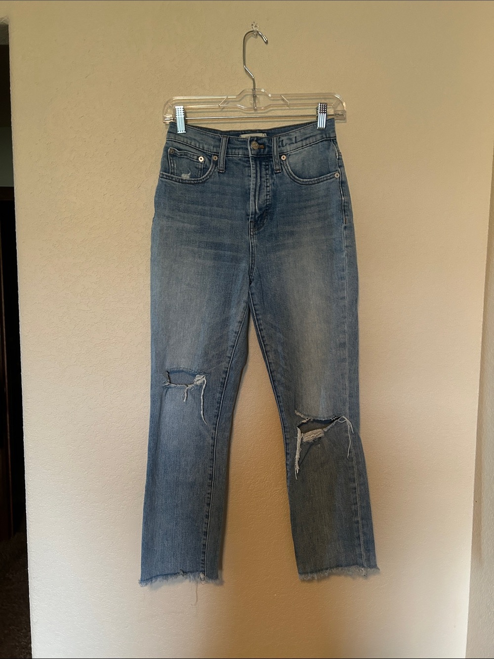Madewell The Perfect Vintage Jean Distressed Straight Leg 26